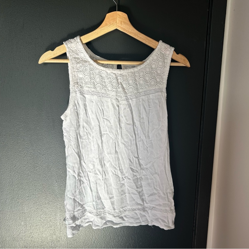 White Lace Tank Top